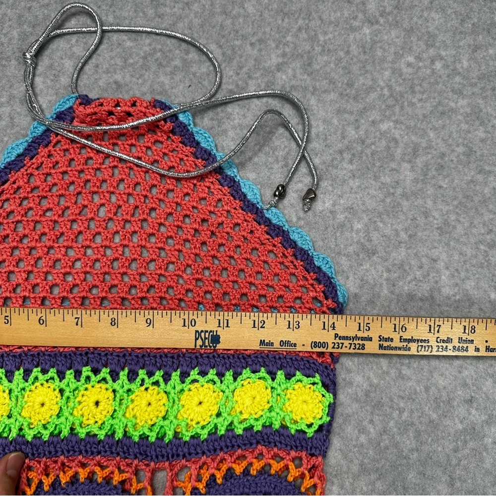 Current Mood at Dolls Kill Free Your Mind Crochet Halter Mini Dress Small - Picture 12 of 14